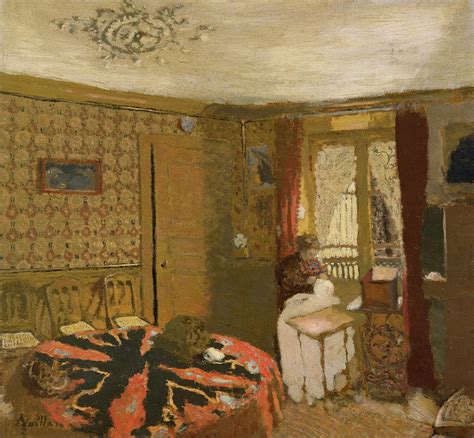 Madame Vuillard Sewing By The Window Rue Truffaut Painting By Edouard