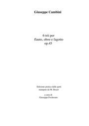 Trios For Flute Oboe And Bassoon Op Cambini Giuseppe Maria