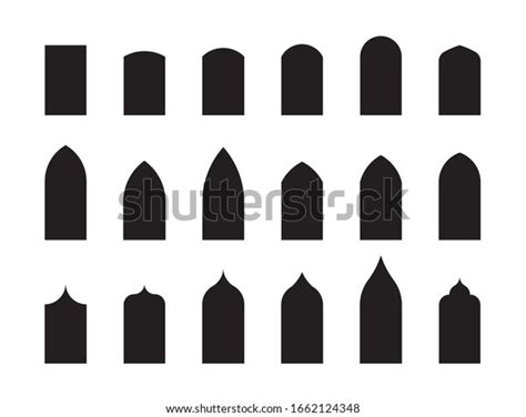 Shapes Architectural Types Gothic Style Arches Stock Vector (Royalty ...