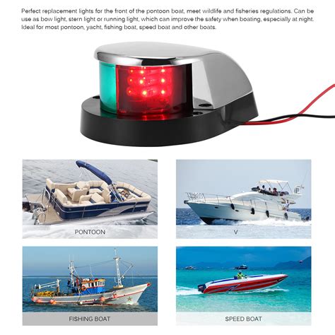 ALLOMN Navigation de Bateau Lumière 12V LED Lampe de Navigation Rouge