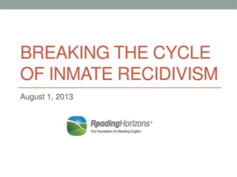 PPT - Breaking The Cycle of inmate recidivism PowerPoint Presentation ...