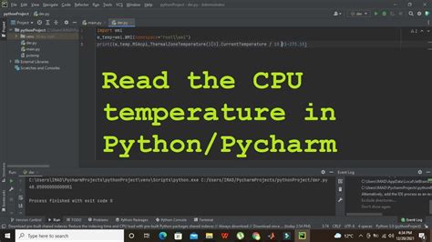 How To Get The Temperature Of Cpu Using Python How To Read Temperature Of Cpu Using Pycharm