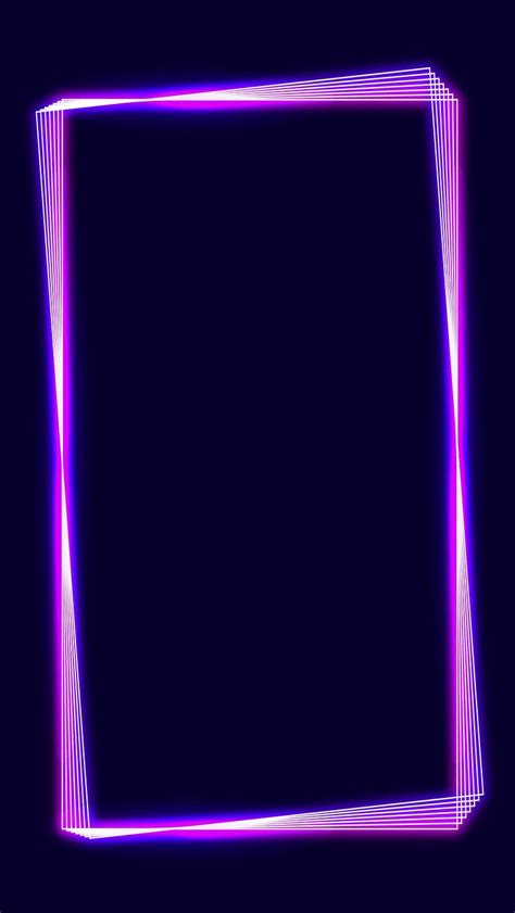 Aesthetic neon frame mobile wallpaper | Free Vector - rawpixel