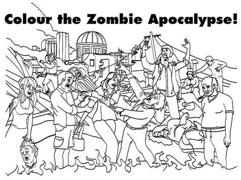 Zombie Apocalypse Coloring Pages - Lois Murphy's Coloring Pages