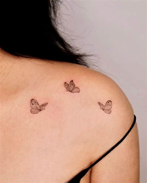 Simple Butterfly Outline Tattoos