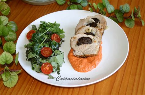 Delicies Culinaries Cris Solomillo De Cerdo Relleno Con Salsa De Pimientos