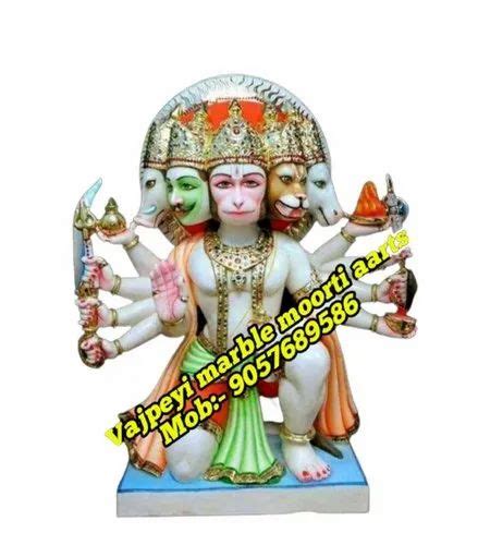 White Marble Panchmukhi Hanuman Ji Statue For Worship At Rs In Alwar