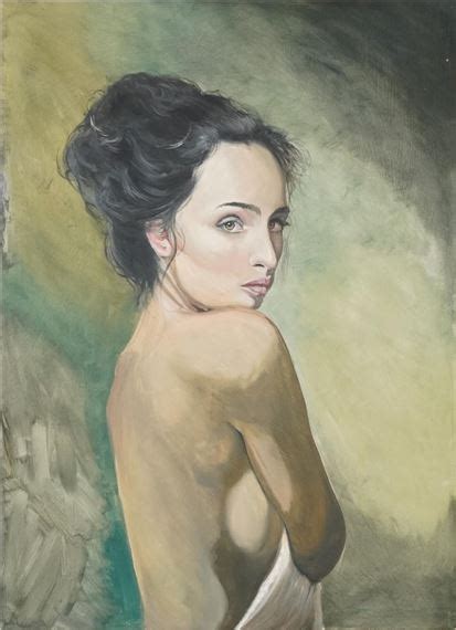 Clive Fredriksson Portrait Of A Semi Nude Female MutualArt