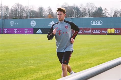 Joshua Kimmich is back in training after suffering a right knee injury.