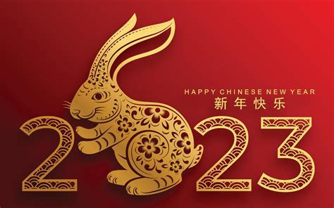 Happy Chinese New Year 2023 Year Of The Rabbit 7719064 Vector Art At Vecteezy