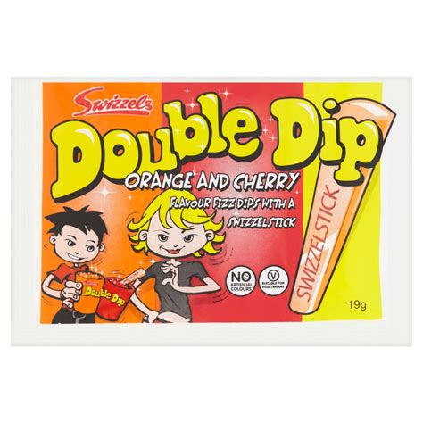 Swizzels Double Dip Orange And Cherry Flavour Fizz Dips With A