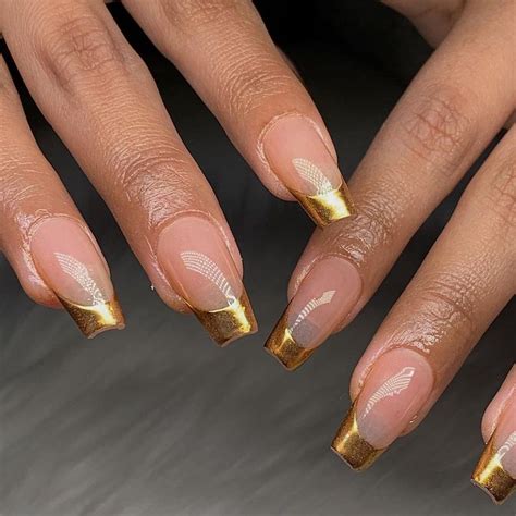 Gel X Nails Riverside Ca On Instagram Gold Chrome Tips