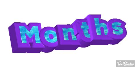 Months Word Animated  Logo Designs