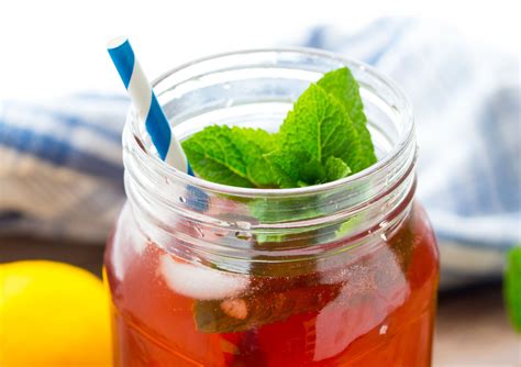 Peach Mint Iced Tea - No Plate Like Home