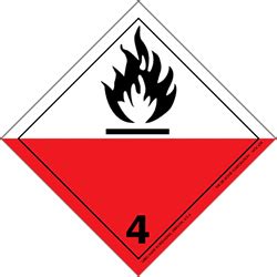 Hazmat Class 4 Labels Flammable Solids