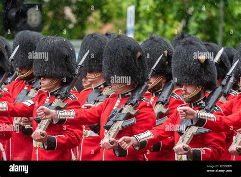 Foot Guards Of The Household Division Welsh Guards At Trooping The