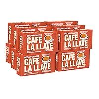 Cafe La Llave Decaf Espresso Dark Roast Coffee 8 8oz