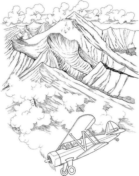 Fantasy Landscape Coloring Pages Clip Art Library