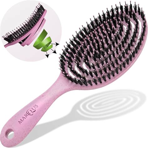 MarQus Brosse poils sanglier Brosse cheveux démêlante pour tous les