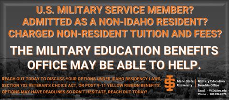 Military Ed Benefits Idaho State University