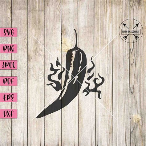 Chili Pepper Clipart Chili Image Hot Svg Hot Sauce Label Chili