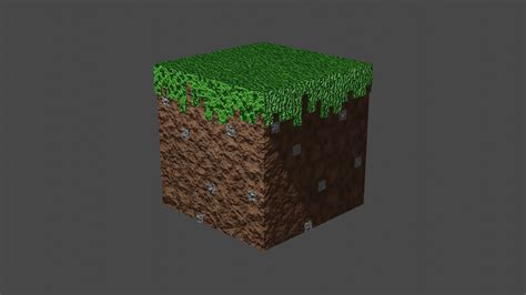 Free Minecraft Grass Block free 3D model | CGTrader