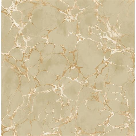 Seabrook Designs Patina Crackle Metallic Bronze and Tan Marble Paper ...