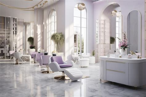 Modern beauty salon in white style | Premium AI-generated image