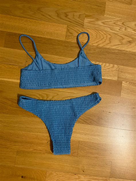 Free Shipping Triangle Ruffles Crochet Bikini Set Jkp