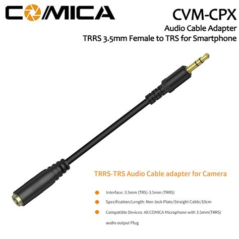 COMICA CVM CPX 3 5mm TRRS To 3 5mm TRS Cable Adapter For Camera