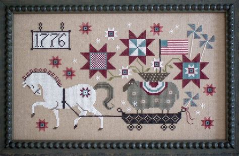 Counted Cross Stitch Pattern Summer Delivery Patriotic Americana