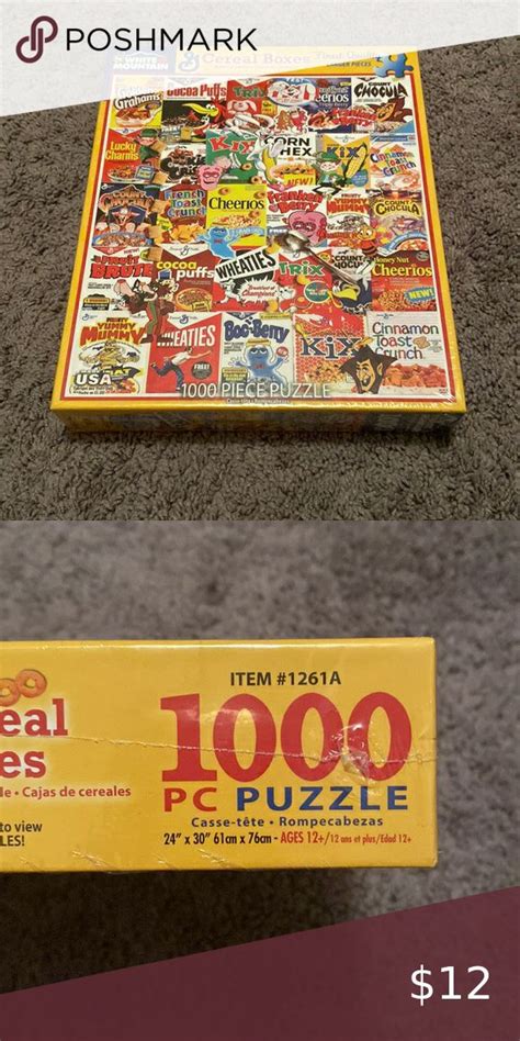 Nwt 1000 Piece Cereal Puzzle Cinnamon Crunch Cereal Box Puzzle Nwt Piecings Check Picks