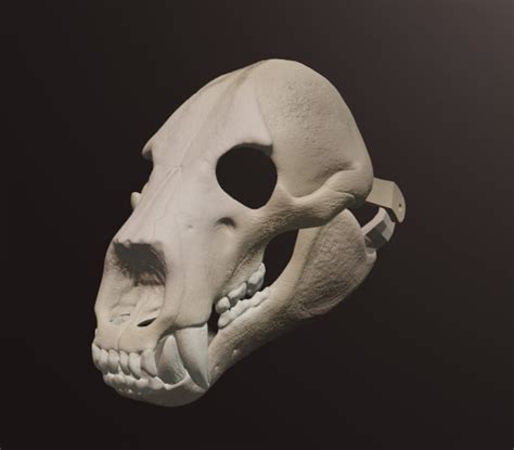 Bear Skull Mask Stl Files For 3d Printing Etsy