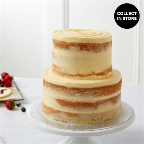 Vanilla Two Tier Naked Cake Serves Absolute Home