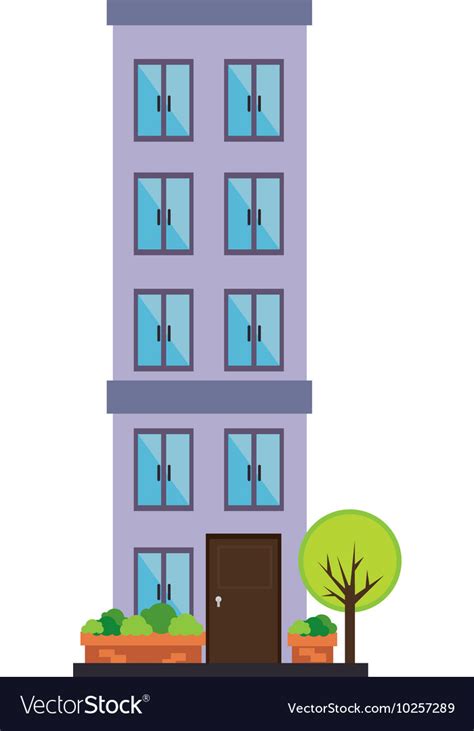 Apartment building tower city Royalty Free Vector Image