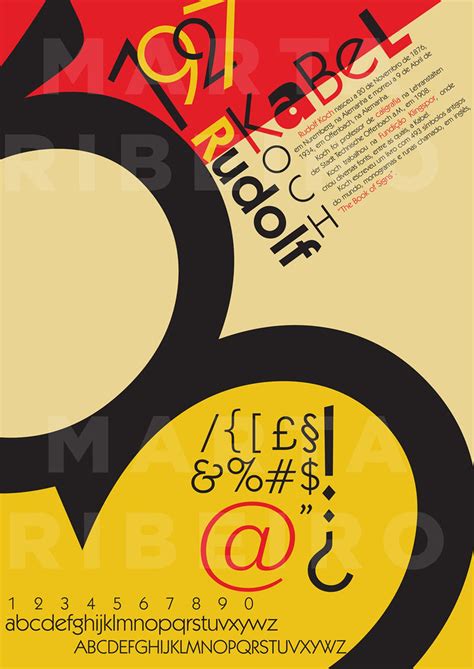 Kabel Type Poster Font By Rudolf Koch Typeface Poster Typo Poster