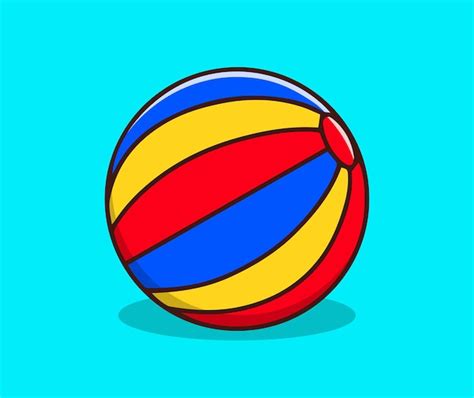 Premium Vector Beach Volleyball Hand Drawing Colorful Ball Vector