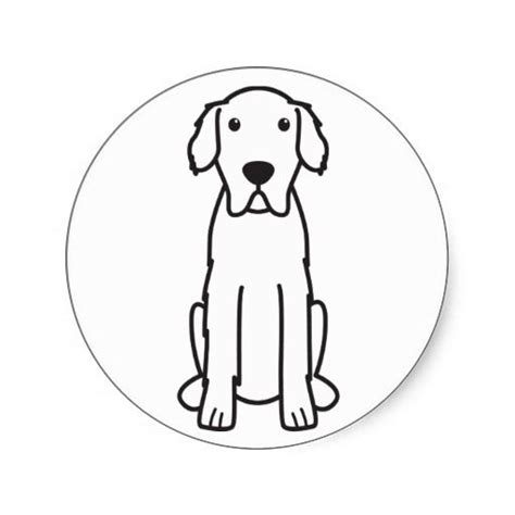 Great Pyrenees Dog Cartoon Round Stickers | Great pyrenees dog, Dog ...