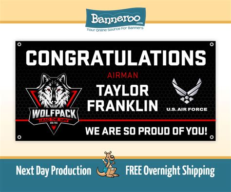 Air Force Wolfpack BMT Graduation Banner – 331 TRS – Banneroo