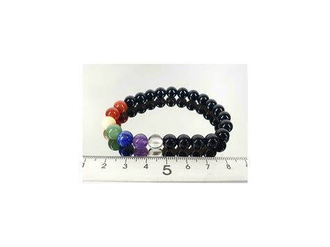 Comprar Pulsera Chacras Con Obsidiana Negra Online