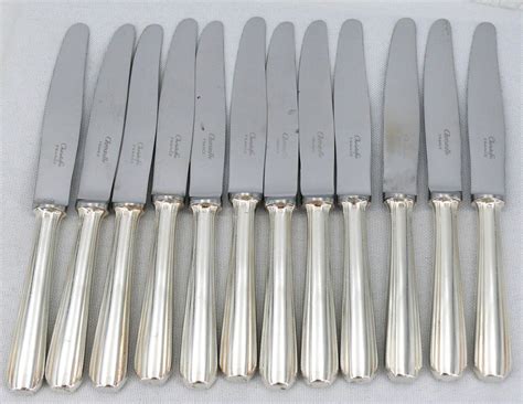 Proantic Christofle Bor Al Art Deco Model Dessert Cheese Knives