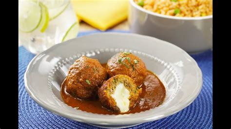 Albóndigas al Chipotle Rellenas de Queso Cómo hacer albóndigas YouTube