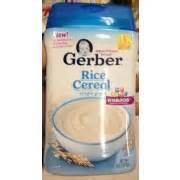 Gerber Rice Cereal Single Grain Calories Nutrition Analysis More