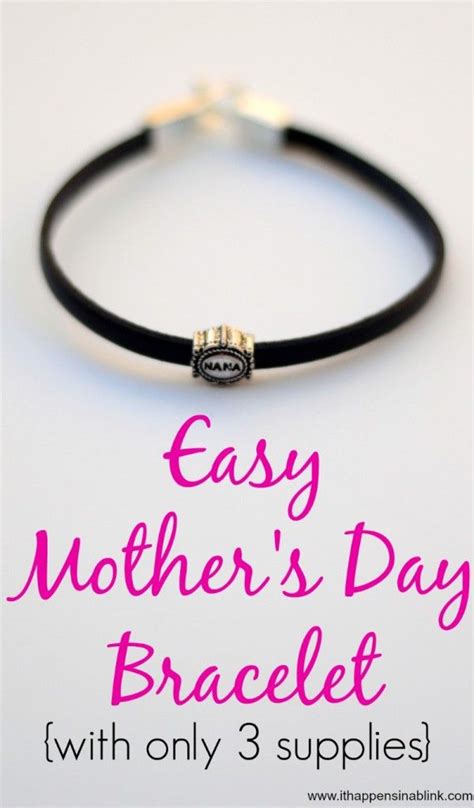 Easy Mothers Day Bracelet From It Happens In A Blink Diy Jewelry