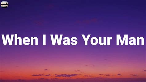 Bruno Mars When I Was Your Man Lyric Video John Legend Ruth B