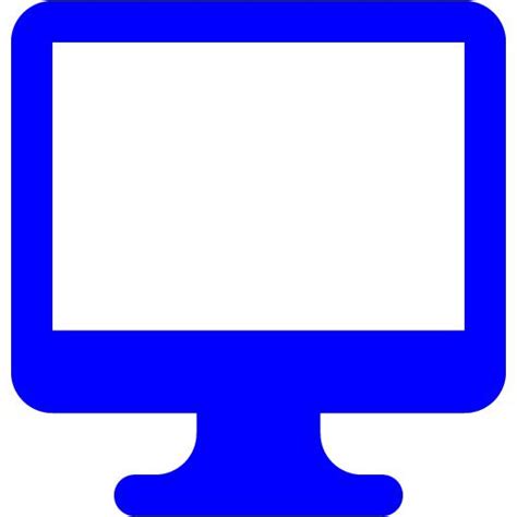 Blue desktop 2 icon - Free blue desktop icons