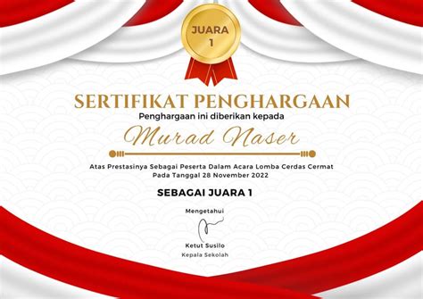 Halaman 2 - Contoh Sertifikat & Background Siap Download - Canva