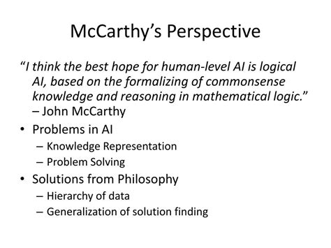 PPT - The Impact of John McCarthy on the Field of Artificial ...