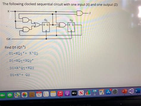 Solved The Following Clocked Sequential Circuit With One