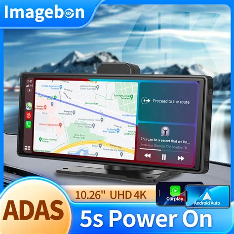 Dash Cam ADAS Carplay Sem Fio Android Auto DVR Do Carro 5G WiFi Navega